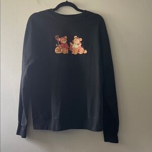 21. Just Peachy Halloween Devil Vampire Bear Crewneck Sweatshirt